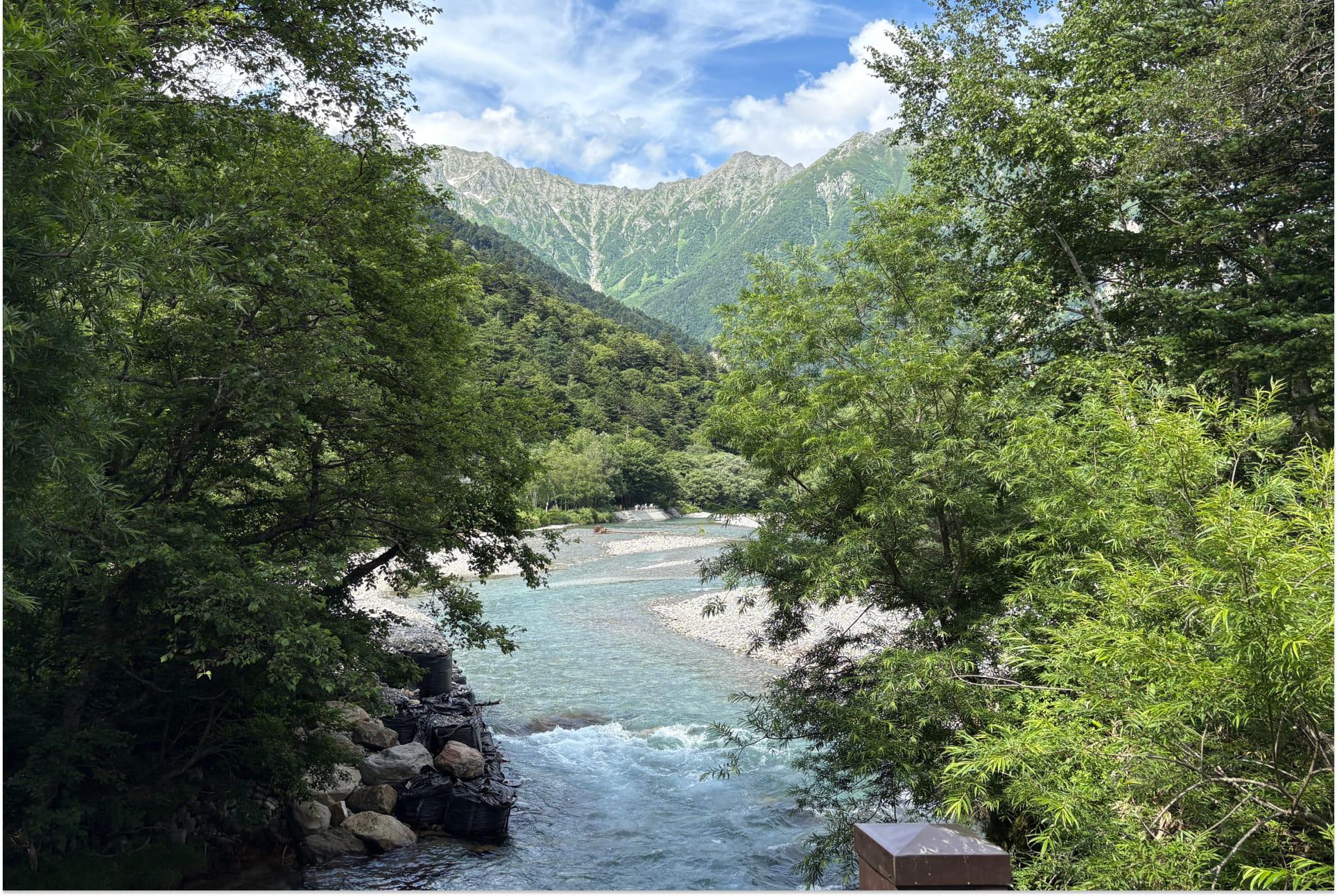 上高地の眺め